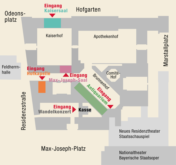 Bild: Grundriss der Residenz München